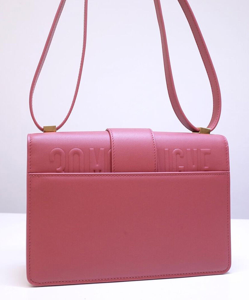 Christian Dior 30 Montaigne Flap Bag Leather Red